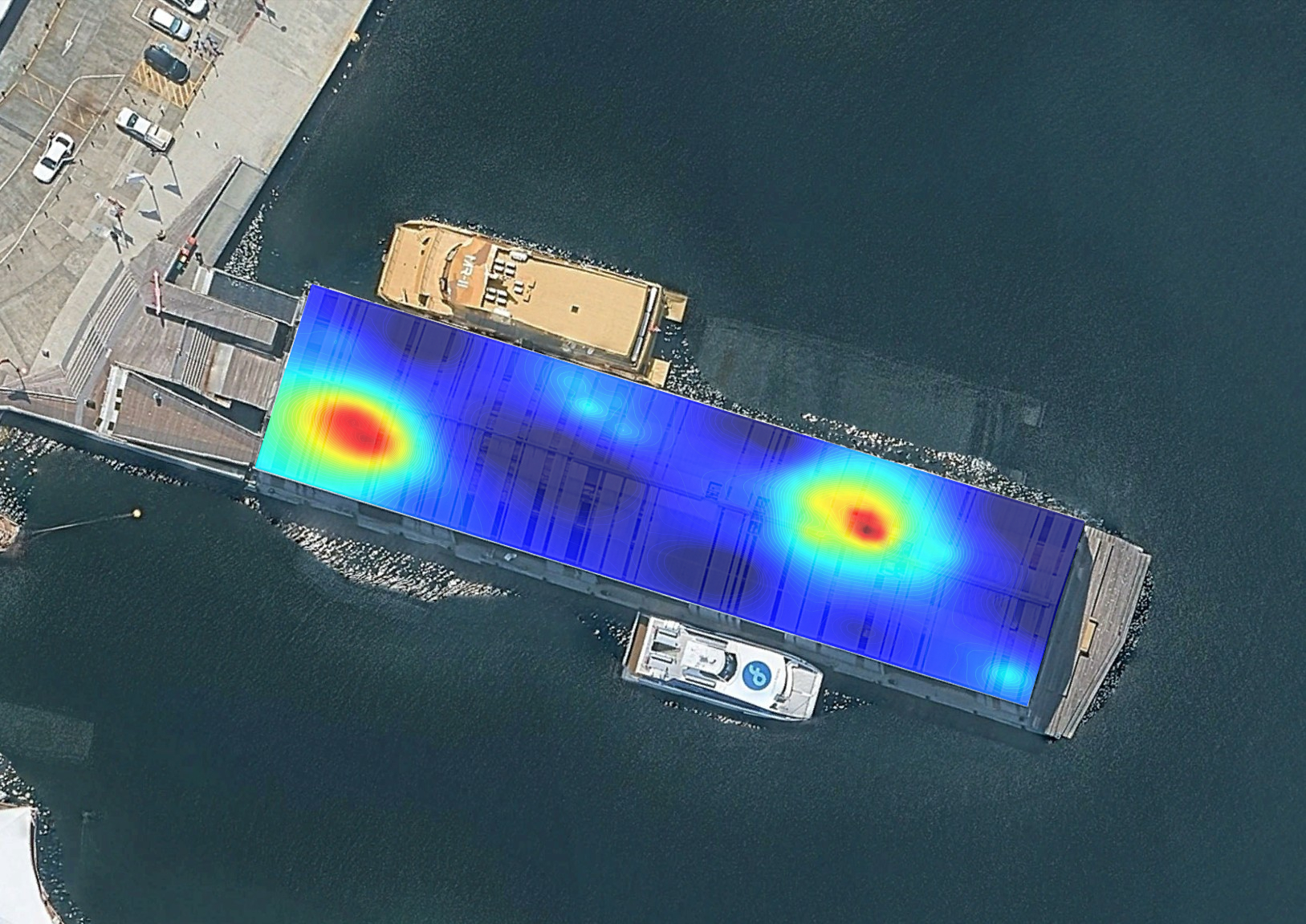 Wharf Deck Slab Compressive Strength MPa Contour Map Tasmania